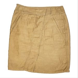 LOFT | Women's tan denim casual skirt. Size 8.